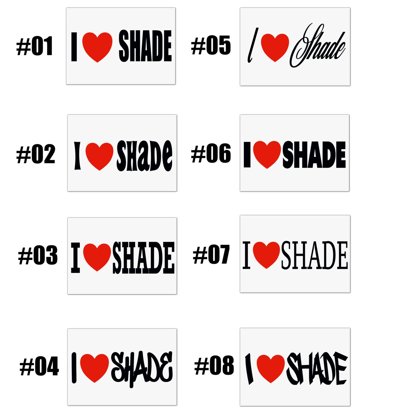 LOVE STICKER mit Wunschtext