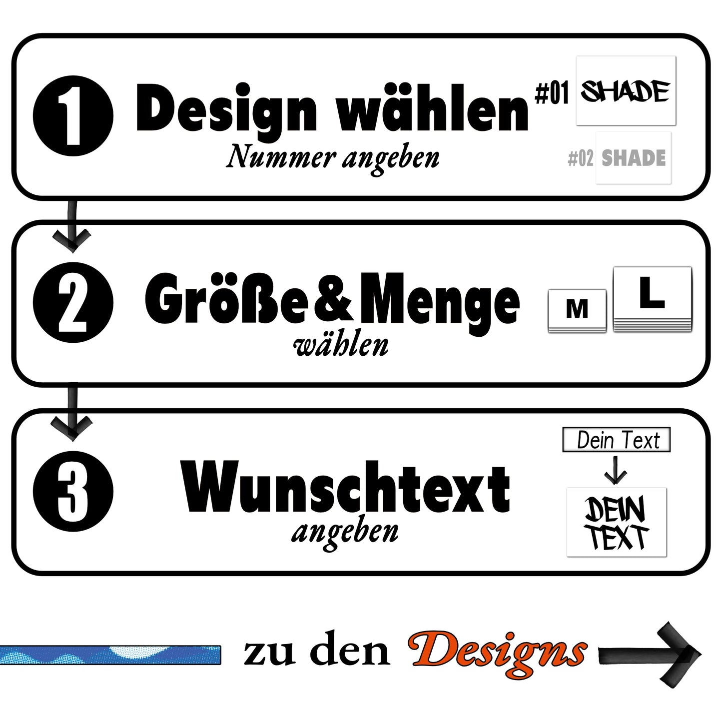 Sticker mit Wunschtext