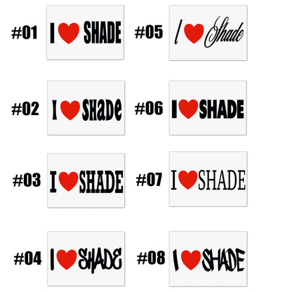 LOVE STICKER mit Wunschtext