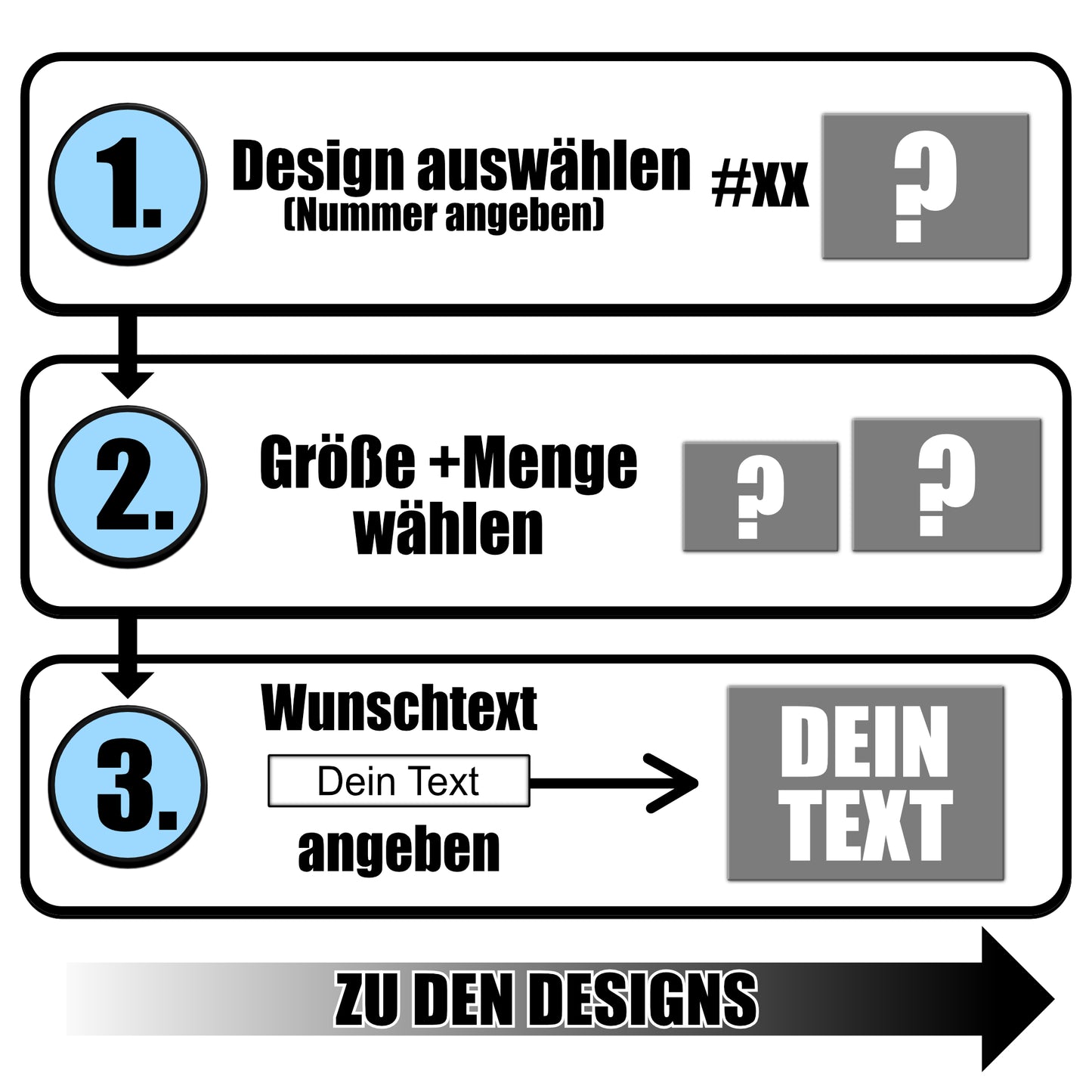 Sticker mit Wunschtext