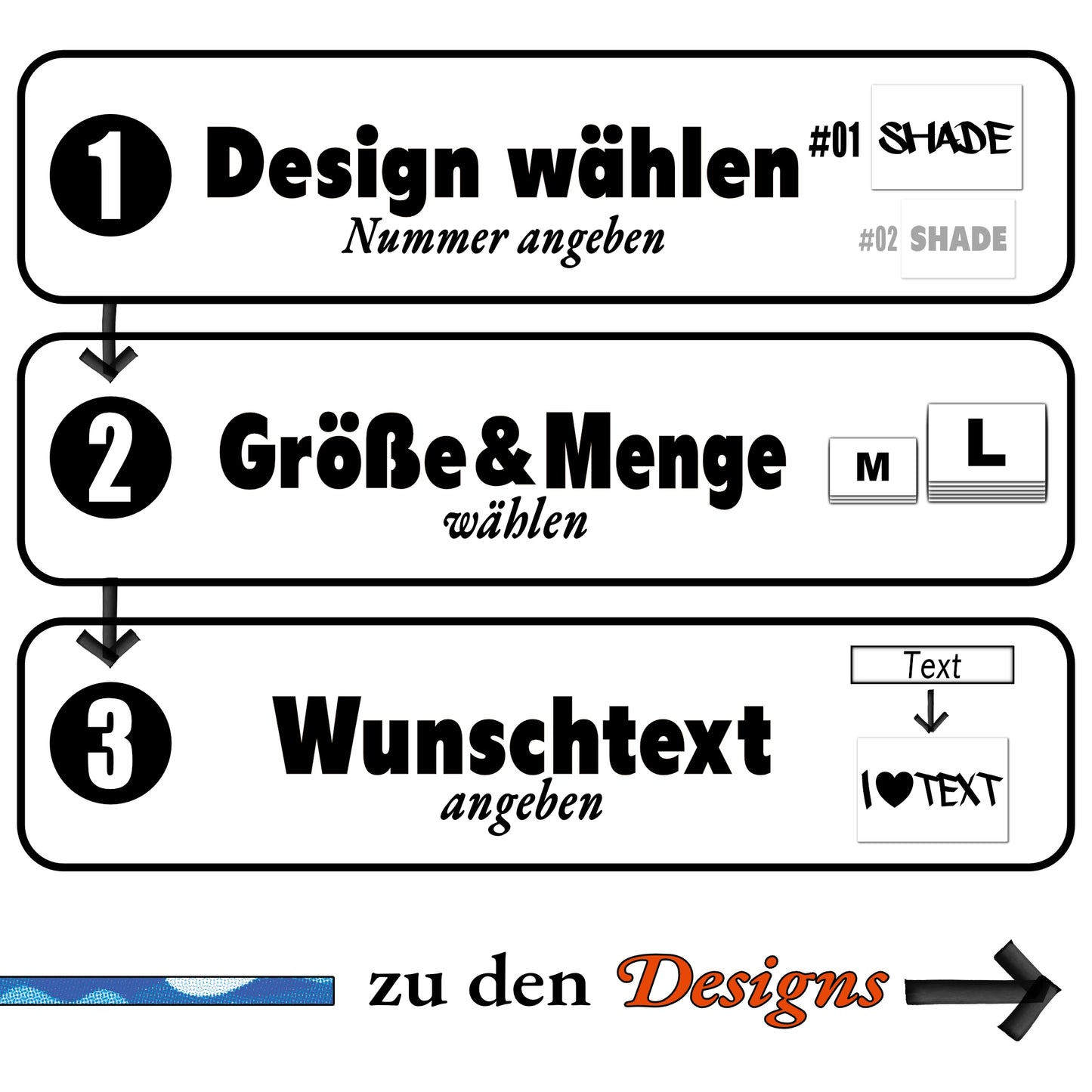 LOVE STICKER mit Wunschtext