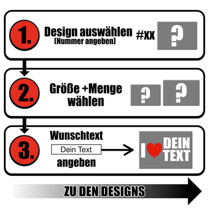 LOVE STICKER mit Wunschtext